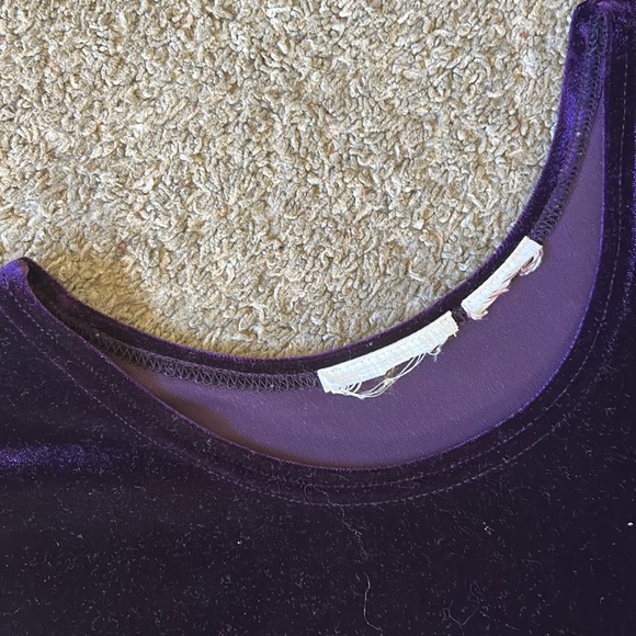 royal purple velvet tank - Picture 2 of 2
